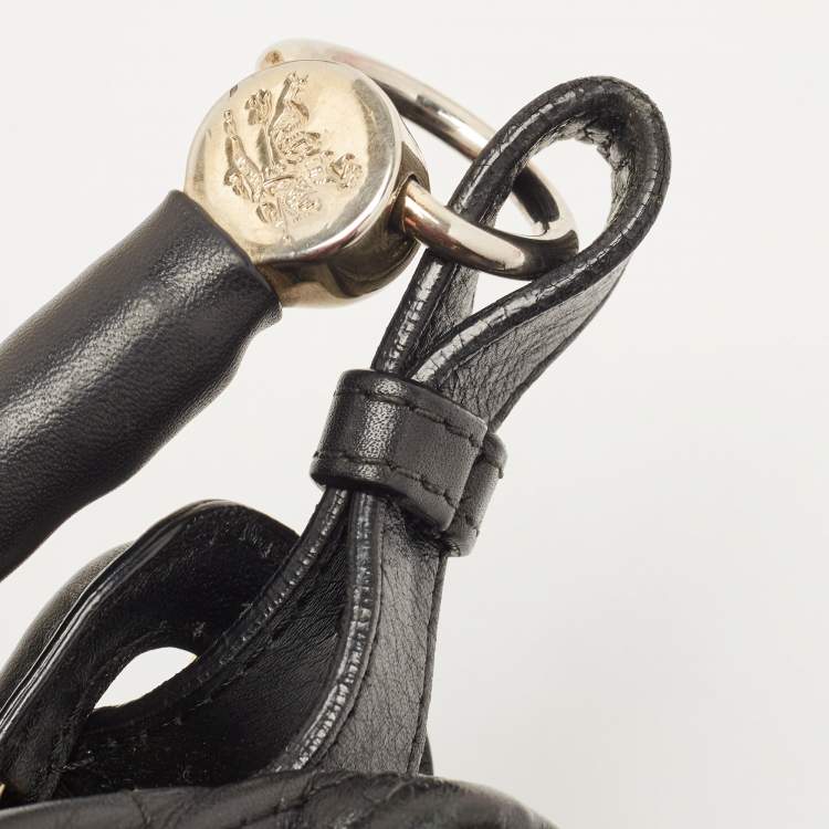 Pre Owned Burberry Black Quilted Leather Hoxton Hobo