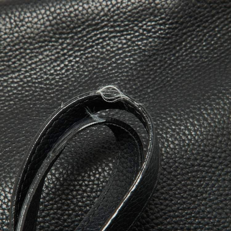 Pre Owned Burberry Black Leather Remington Shopper Tote