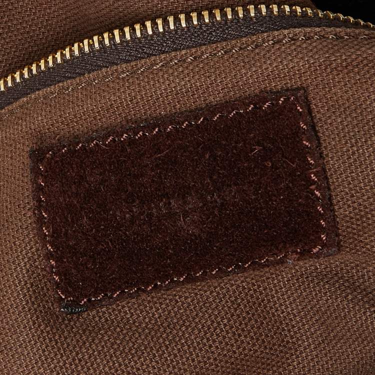 Pre Owned Burberry Brown Suede Chain Bucket Bag
