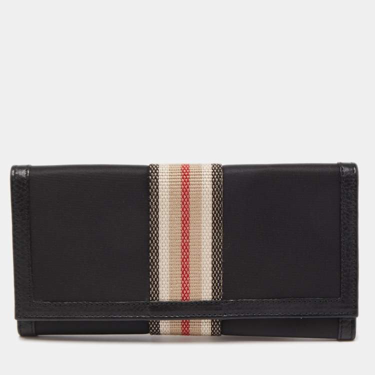 Burberry Continental Leather Wallet - Black