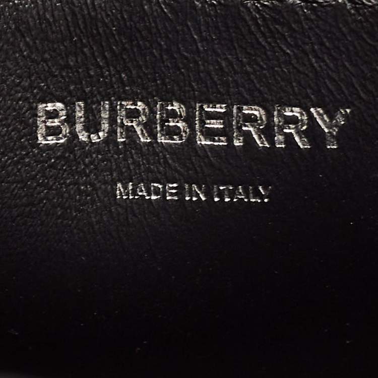 Pre Owned Burberry Black Leather Mini Pocket Tote