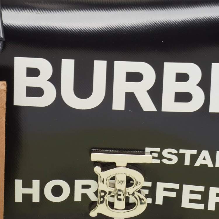 Pre Owned Burberry Black/White Leather and Fox Fur Small Lola Shoulder Bag