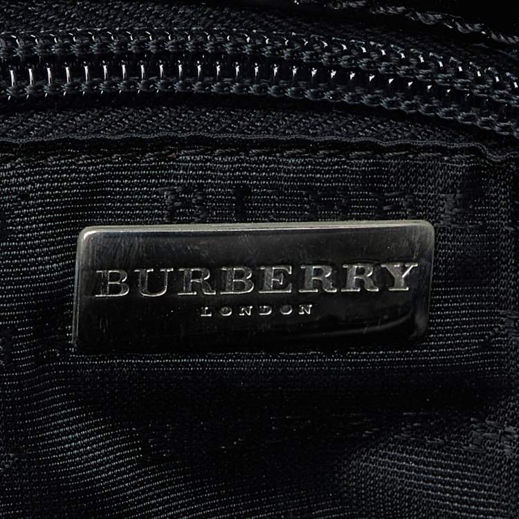 Pre Owned Burberry Beige Nova Check Coated Canvas and Leather Tote