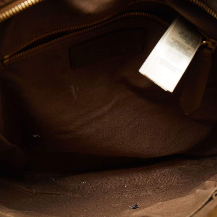 Pre Owned Burberry Brown Quilted Leather Dunloe Hobo