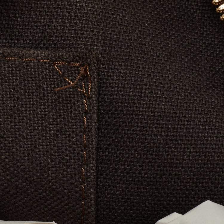 Pre Owned Burberry Beige/Brown Haymarket Check PVC and Leather Thornley Satchel