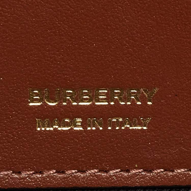 Pre Owned Burberry Brown/Black Check Coated Canvas and Leather Dorset Shoulder Bag
