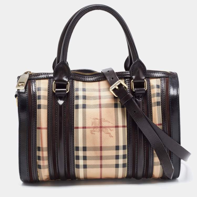 Burberry Black Leather Small Alchester Bowling Bag Burberry