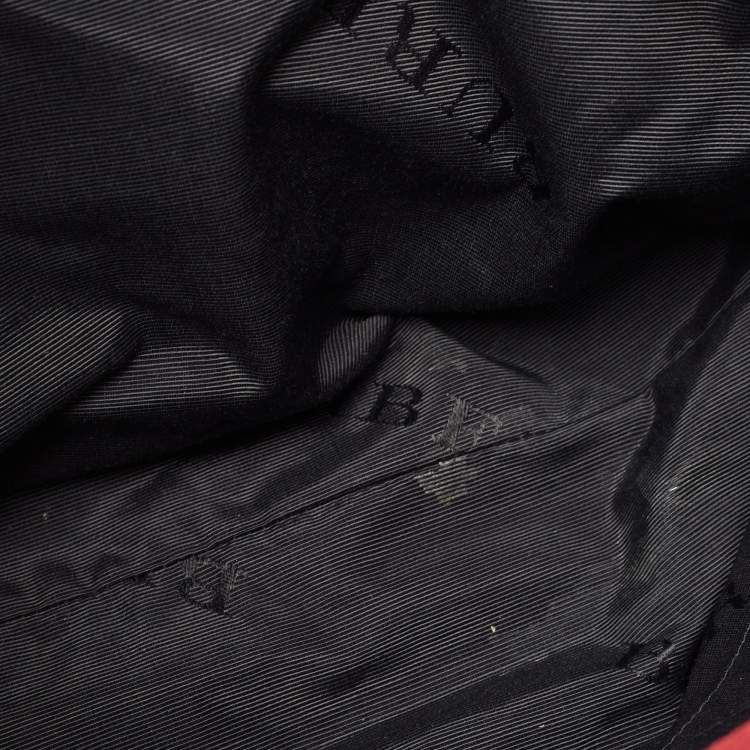 Pre Owned Burberry Red Leather Medium Dewsbury Tote 