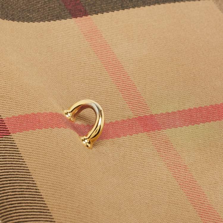 Pre Owned Burberry Pink/Beige House Check Canvas and Leather Macken Shoulder Bag