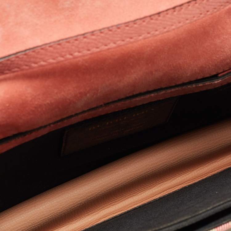 Pre Owned Burberry Pink/Beige House Check Canvas and Leather Macken Shoulder Bag