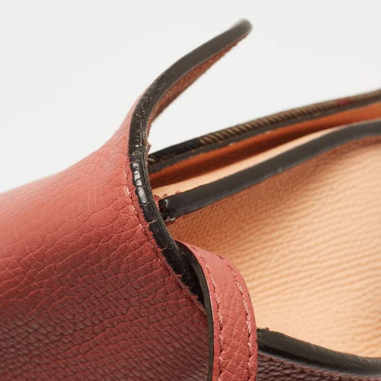 Pre Owned Burberry Pink/Beige House Check Canvas and Leather Macken Shoulder Bag