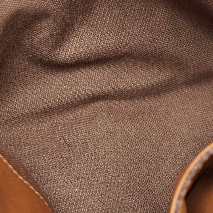 Pre Owned Burberry Brown/Beige House Check and Leather Beaton Bag