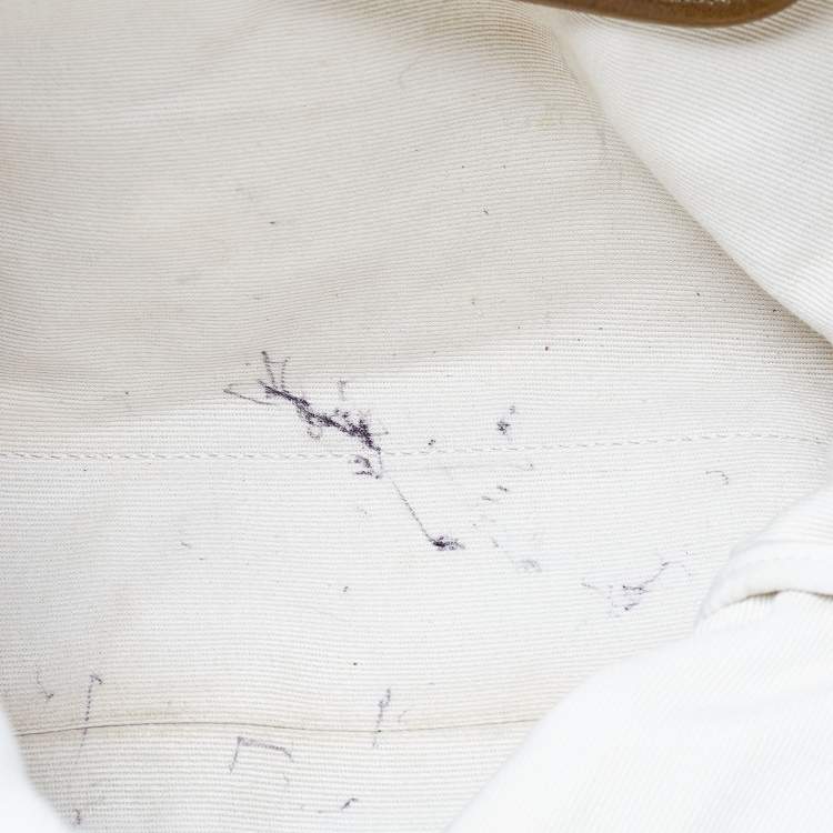 Pre Owned Burberry Green/Brown Check Canvas and Leather Canterbury Tote