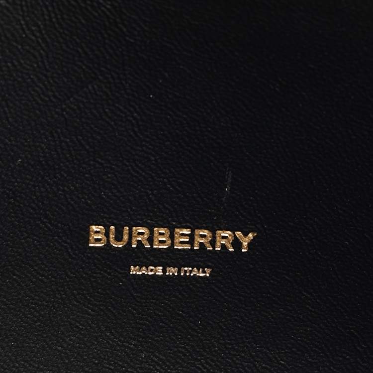 Pre Owned Burberry Bronze Leather Studded Olympia Clutch