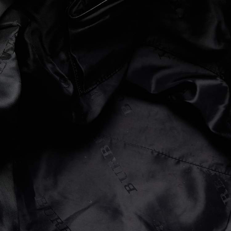 Pre Owned Burberry Brown Studded Leather Shopper Tote