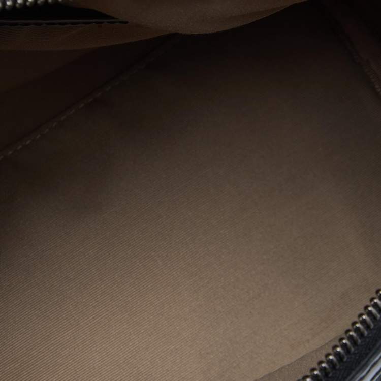 Pre Owned Burberry Beige/Black Nova Check PVC and Patent Leather Chester Boston Bag