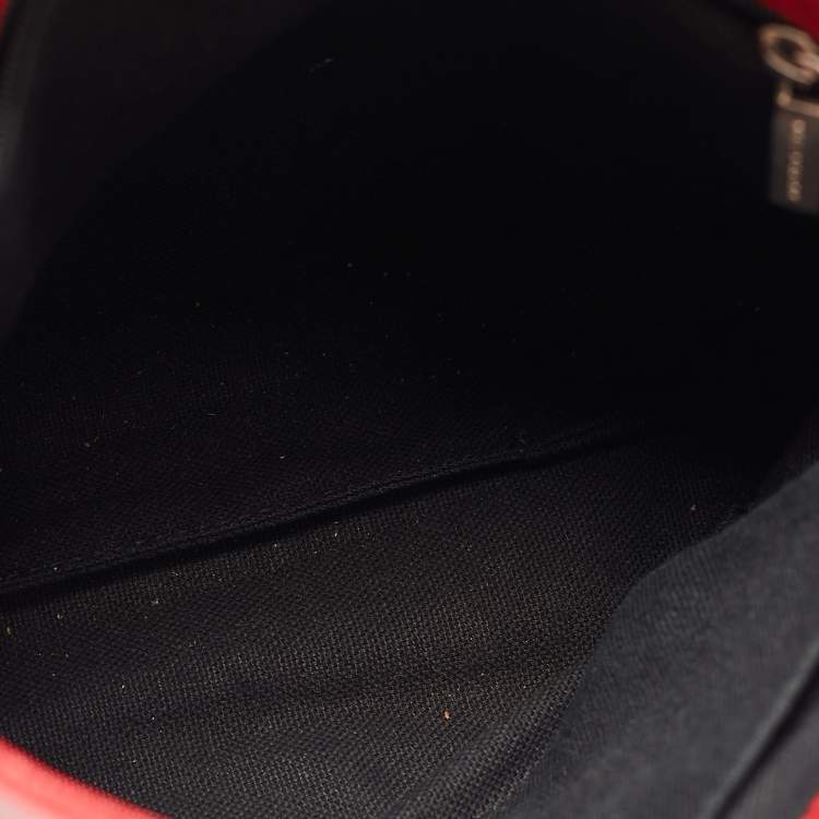 Pre Owned Burberry Red Leather Shark Tooth Tote