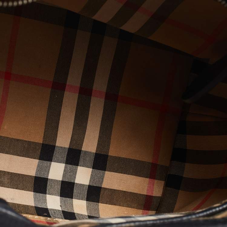 Pre Owned Burberry Black Leather Baby Banner Tote