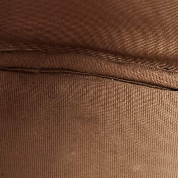 Pre Owned Burberry Beige/Black Nova Check PVC and Patent Leather Chester Boston Bag