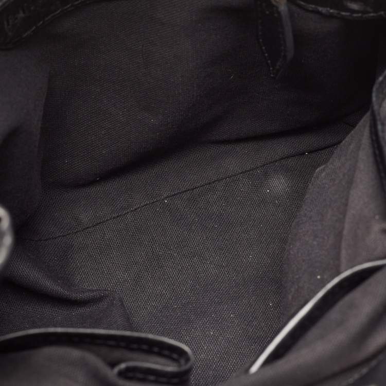 Pre Owned Burberry Black House Check Canvas and Leather Bridle Whipstitch Tote