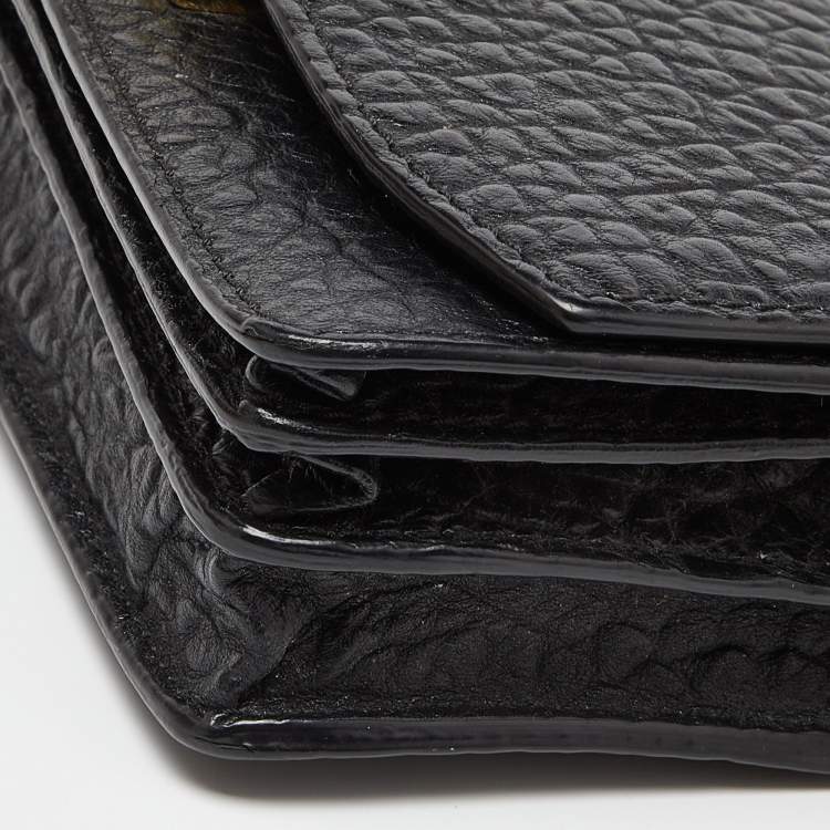 Pre Owned Burberry Black Leather Madison Crossbody Bag