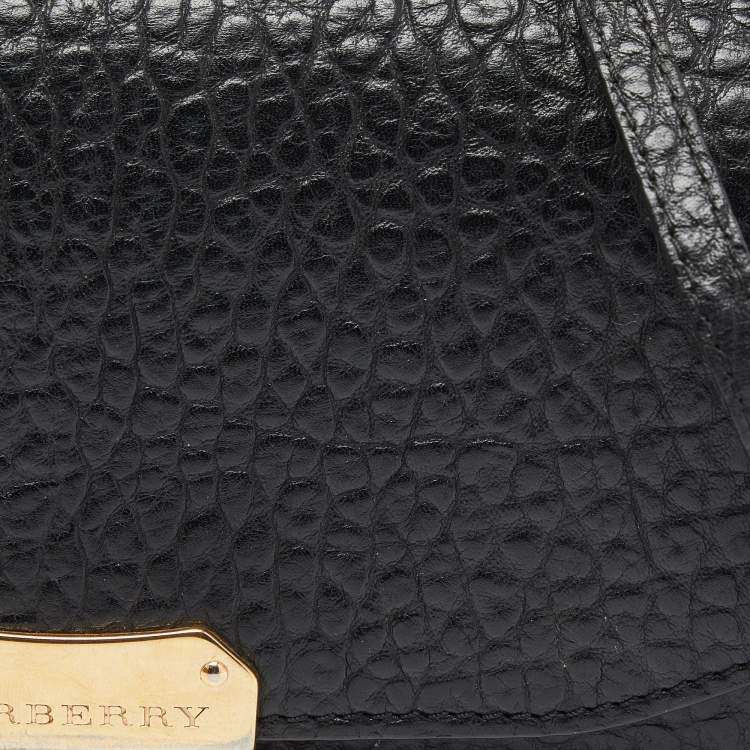 Pre Owned Burberry Black Leather Madison Crossbody Bag