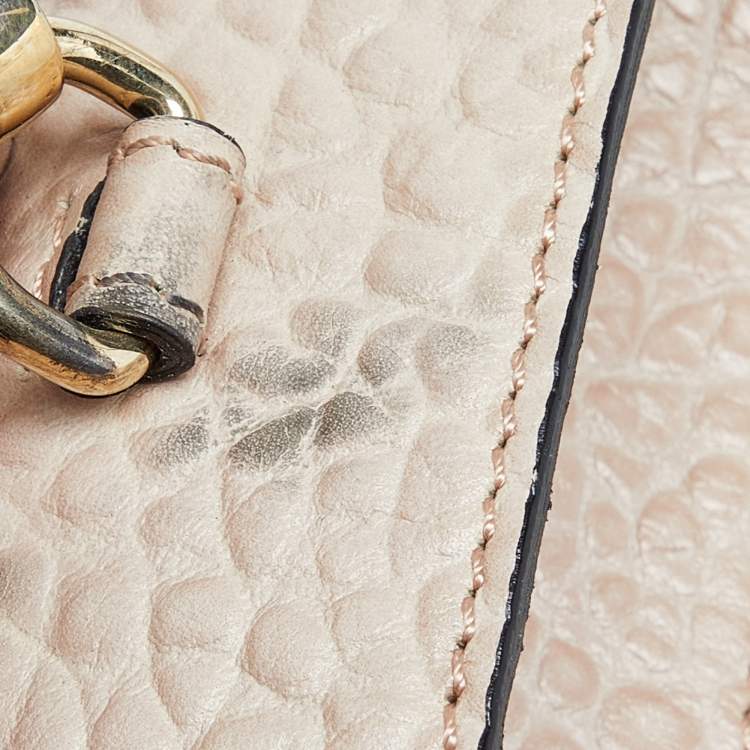 Pre Owned Burberry Beige Leather Medium Dewsbury Tote 