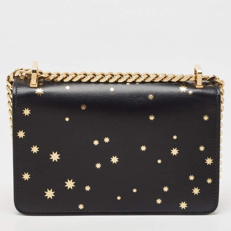 Pre Owned Burberry Black Leather TB Elongated Chain Bag