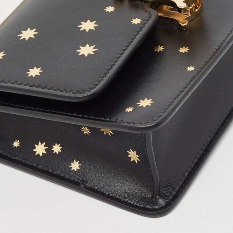 Pre Owned Burberry Black Leather TB Elongated Chain Bag
