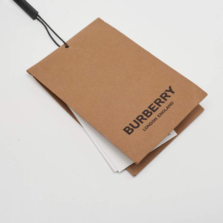 Pre Owned Burberry Black Leather Mini TB Shoulder Bag