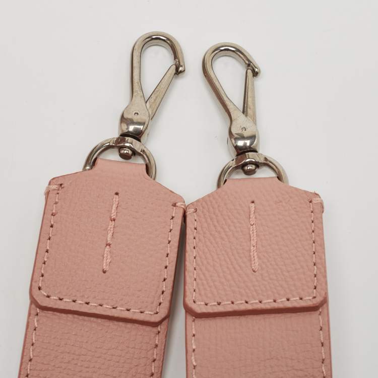 Pre Owned Burberry Pink Leather and House Check Fabric Medium Banner Derby Tote