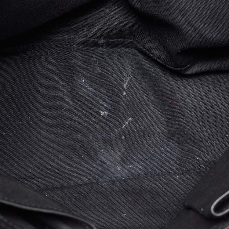 Pre Owned Burberry Brown/Black Smoke Check PVC and Leather Tote