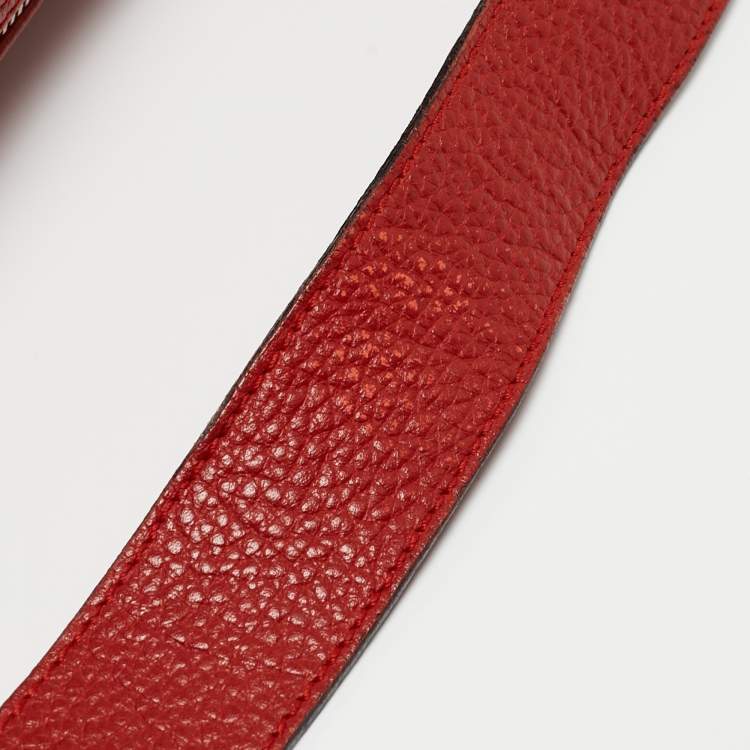Pre Owned Burberry Red Leather Barrel Bag