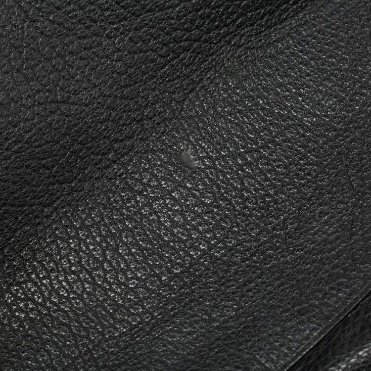 Pre Owned Burberry Black Pebbled Leather Ledbury Hobo