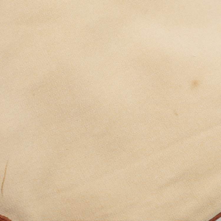 Pre Owned Burberry Beige/Brown Canvas and Leather Stowell Roll Up Tote