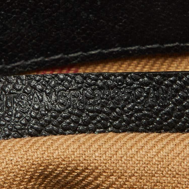 Pre Owned Burberry Black Grained Leather Small Buckle Tote