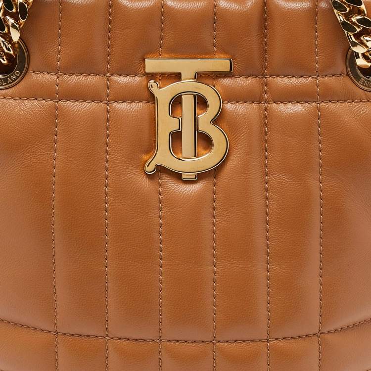 Pre Owned Burberry Brown Leather Micro Lola Shoulder Bag