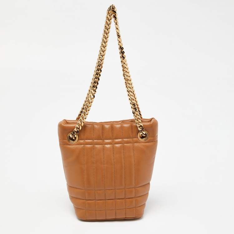 Pre Owned Burberry Brown Leather Micro Lola Shoulder Bag