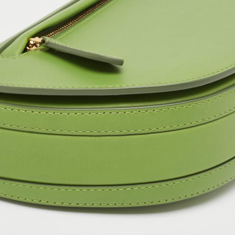 Pre Owned Burberry Green Leather Small Olympia Shoulder Bag