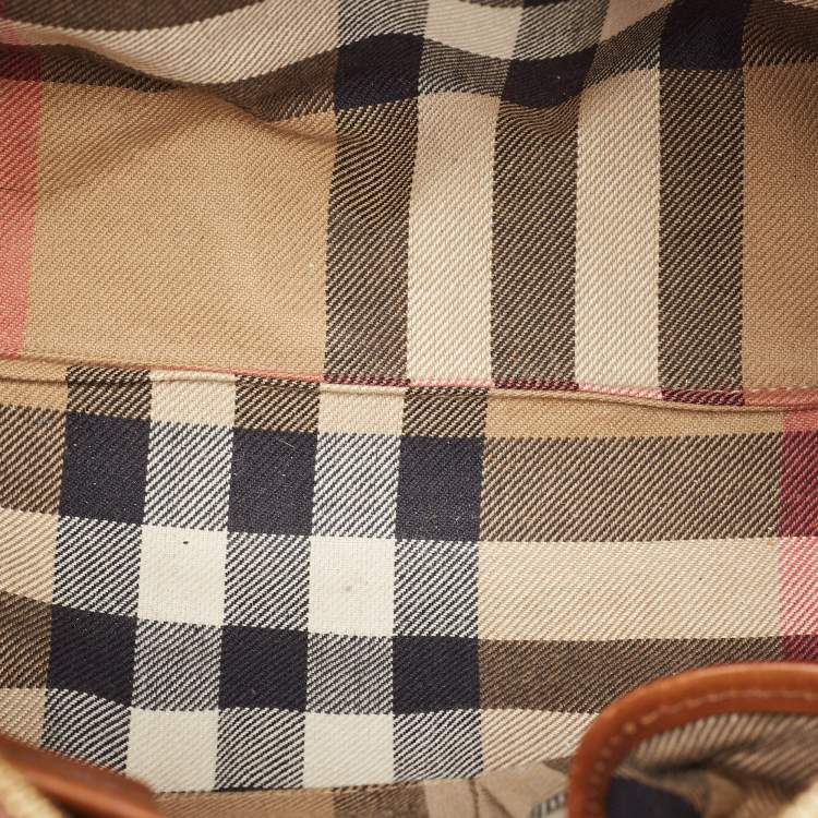 Pre Owned Burberry Tan Leather Medium Alchester Bowler Bag