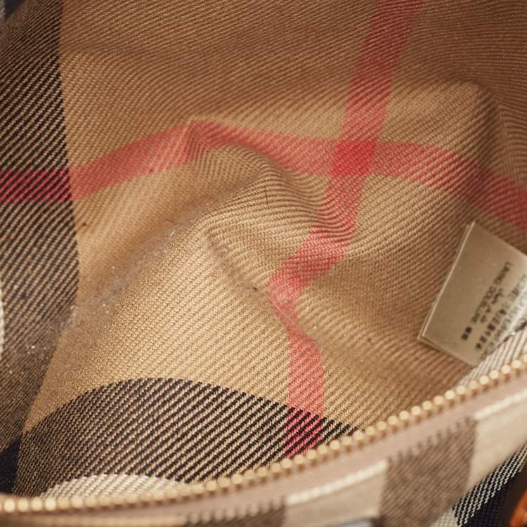 Pre Owned Burberry Tan Leather Medium Alchester Bowler Bag