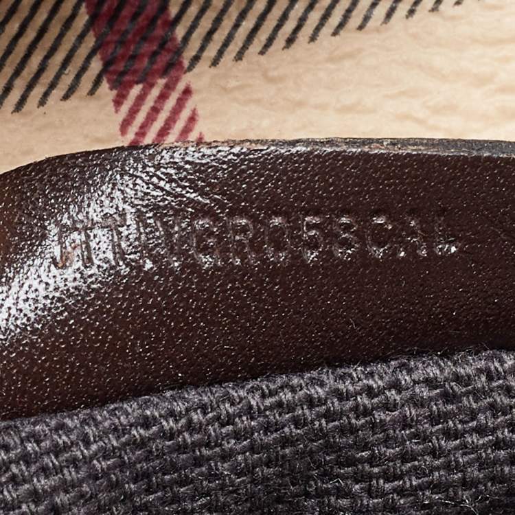Pre Owned Burberry Beige/Brown Haymarket Check Coated Canvas and Leather Small Canterbury Tote
