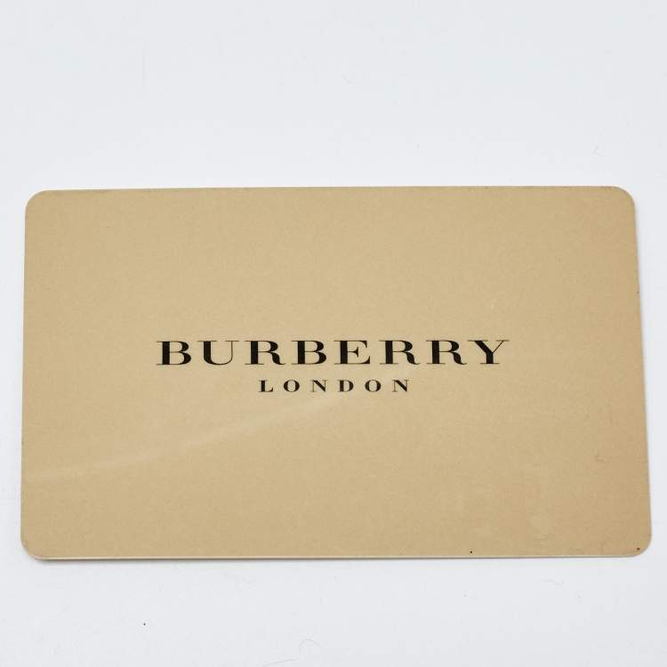 Pre Owned Burberry Beige/Off White Nova Check PVC and Patent Leather Hobo