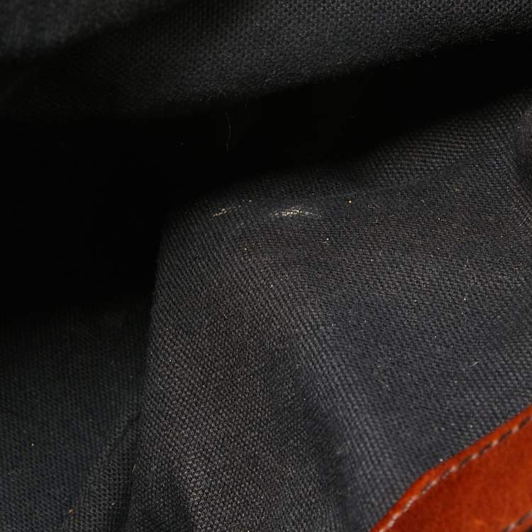 Pre Owned Burberry Brown/Beige House Check Fabric and Leather Medium Bridle Lynher Tote