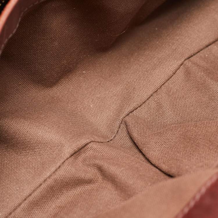 Pre Owned Burberry Brown/Beige House Check Canvas and Leather Rowan Satchel