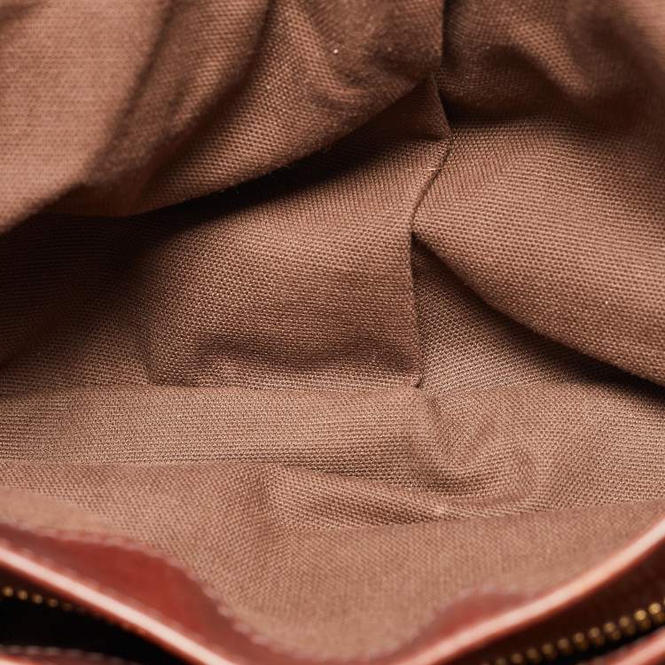 Pre Owned Burberry Brown/Beige House Check Canvas and Leather Rowan Satchel