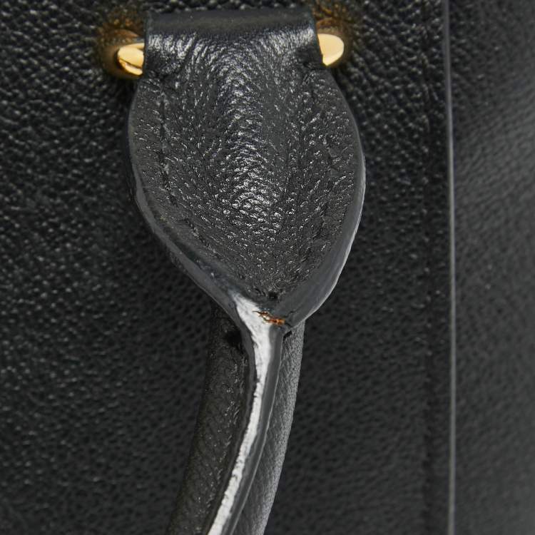 Pre Owned Burberry Black Leather Buckle Flap Tote