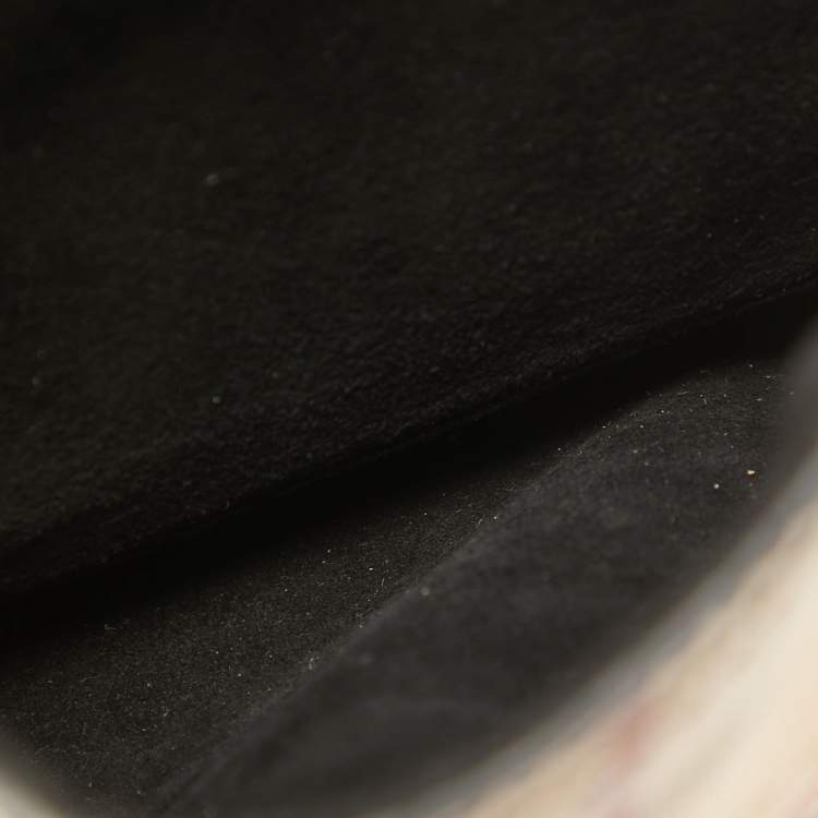 Pre Owned Burberry Tan/Beige Leather and Hypermarket Coated Canvas Studded Bridle Bag