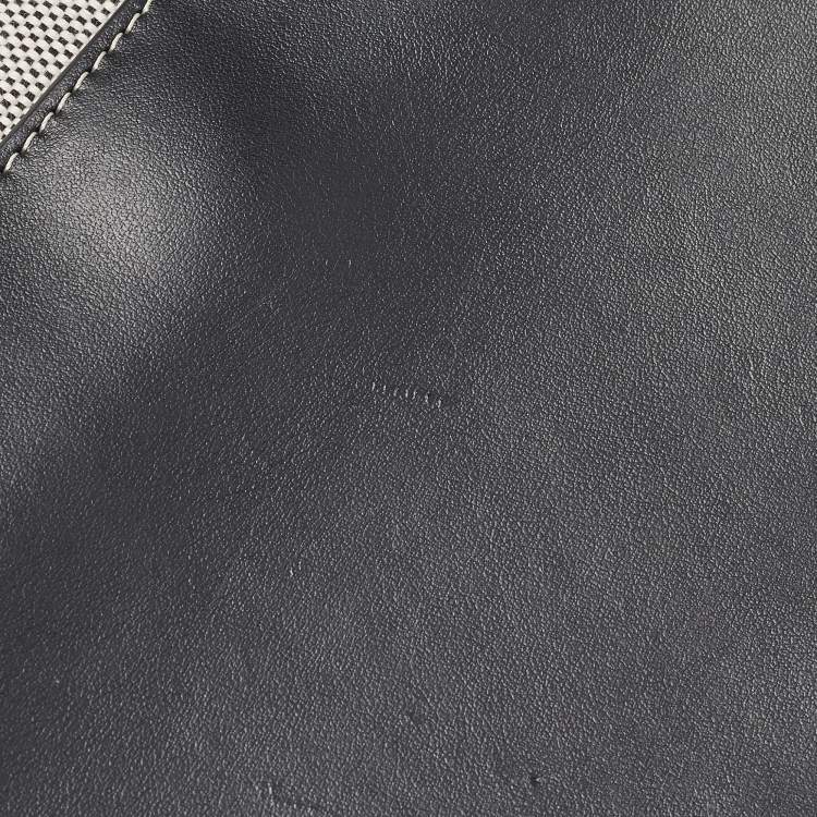 Pre Owned Burberry Grey/Black Canvas and Leather Small Olympia Bumbag