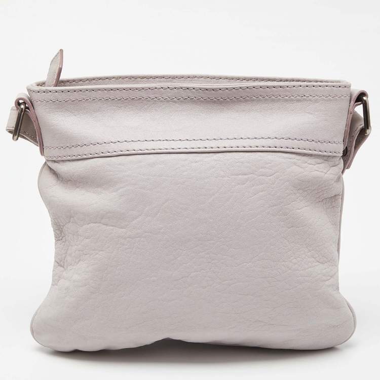 Pre Owned Burberry Lavender Leather Crossbody Bag w/Wallet